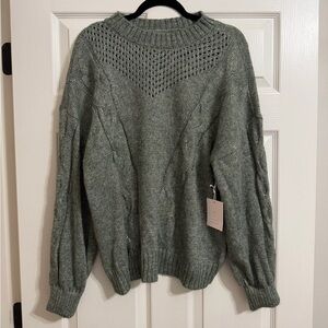 LC Lauren Conrad Olive Knit Sweater